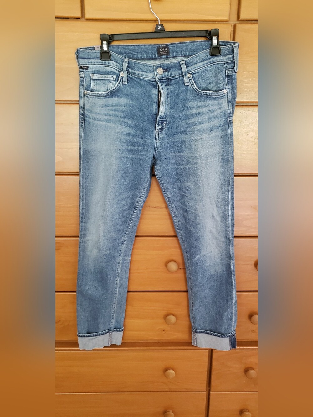 Citizens Of Humanity Medium Wash Cropped Ankle Jeans